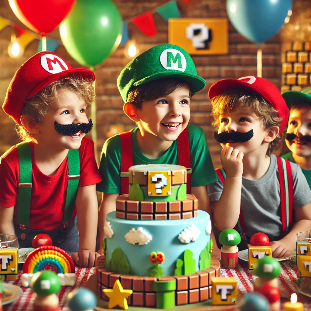 Idee per feste Super Mario, decorazioni e giochi per una festa indimenticabile