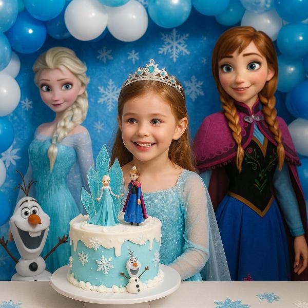Festa a tema Frozen per bambini con decorazioni, giochi e travestimenti ispirati al film Disney