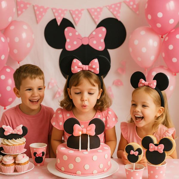 Festa a tema Minnie con decorazioni, giochi e dolci ispirati al mondo Disney