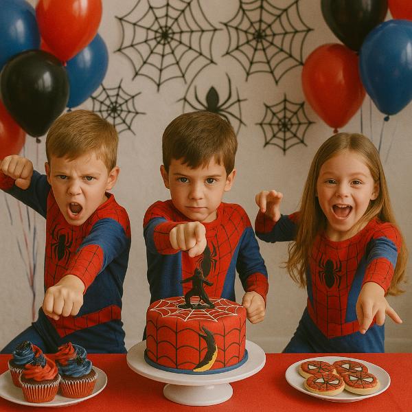 Festa a tema Spiderman per bambini con decorazioni e animazione