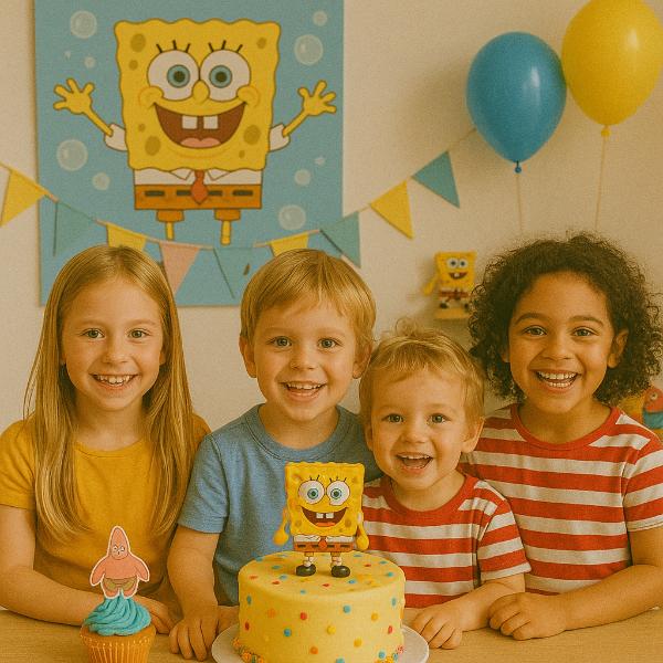 Festa a tema Spongebob con idee per giochi, decorazioni e buffet per bambini