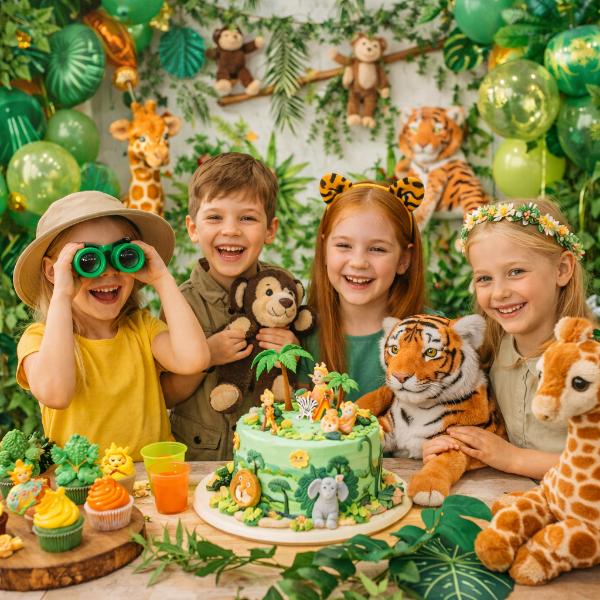Festa a tema Giungla con animazione bambini, giochi e allestimenti safari