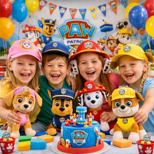 Festa a tema Paw Patrol con decorazioni e giochi per bambini