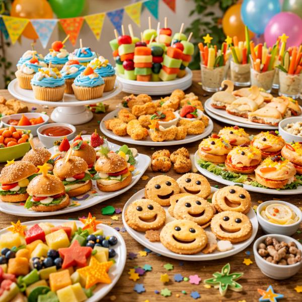 Buffet finger food per bambini con snack facili e veloci per feste di compleanno